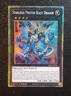 Yugioh MP25-EN034 Starliege Photon Blast Dragon Starlight Rare 1st Edition MINT - Image 1