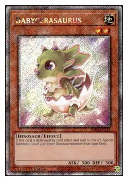 Yugioh - Babycerasaurus (Platinum Secret Rare) RA04-EN131 1st Edition NM - Image 1
