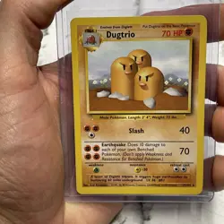 Pokemon TCG Dugtrio Base Set 19/102 Regular Unlimited Rare LP+ Vintage Card - Image 1