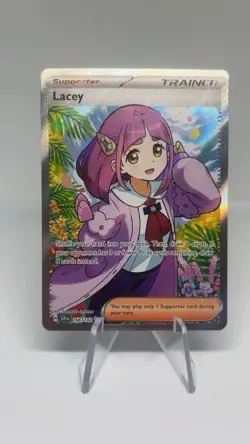Pokemon TCG Sv07 Stellar Crown Lacey Holo Ultra Rare Card 166/142 - Image 1