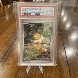 2025 POKEMON PRISMATIC EVOLUTIONS POKEMON CENTER ETB PROMO SVP #173 EEVEE PSA 10 - Image 1