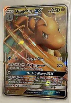 Pokemon Dragonite GX 152/236 Sm-Unified Minds Ultra Rare Holo Stage 2 250 HP - Image 1
