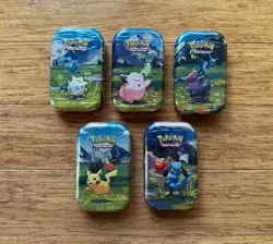 LOT OF 5 SEALED ✅ Pokemon TCG Ascended Heroes MINI TINS Brand New Art Set - Image 1