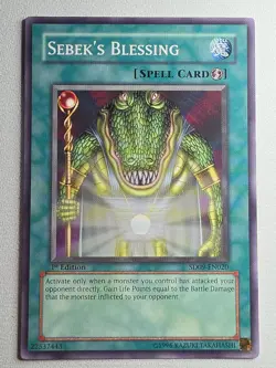 SEBEK'S BLESSING SD09-EN020 YU-GI-OH 2006 WJB0022 - Image 1