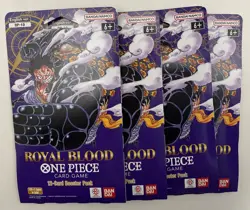Bandai One Piece TCG OP10 Royal Blood Sleeved Booster Pack Sealed - Lot of 4 - Image 1