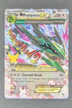 Mega M Rayquaza EX Pokemon Card 76/108 Celebrations NEAR MINT CONDITION - Image 1