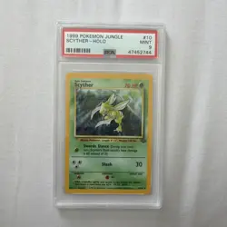 Pokemon TCG Scyther Holo Jungle Card 10/64 PSA 9 Mint - Image 1