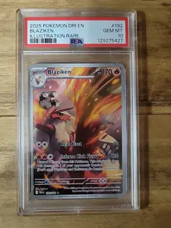 Pokemon TCG Blaziken EX Holo Card Destined Rivals 192/182 Ultra-Rare PSA 10 - Image 1