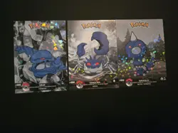 Pokemon Non TCG Crystal Card Collection Foil Lot Muk Kingler Weedle (3 Cards) - Image 1