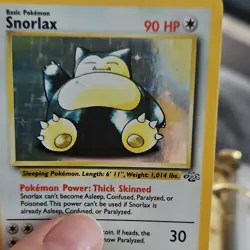 Pokemon Snorlax Jungle Holo Rare 11/64 90 HP Unlimited Basic English Card - Image 5