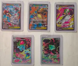 POKEMON MEGA EVOLUTIONS SET CARDS (( 5 HOLO CARDS )) ALL RARE FULL ART CARDS - Image 1