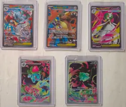 POKEMON MEGA EVOLUTIONS SET CARDS (( 5 HOLO CARDS )) ALL RARE FULL ART CARDS - Image 2