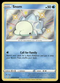 Pokemon Cards Snom SV033/SV122 Shining Fates Shiny Rare NM - Image 1
