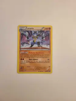 Pokemon 2012 Black and White Next Destinies Lucario 64/99 Holo Card Near Mint - Image 1