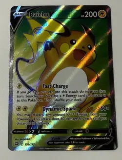 Pokemon RAICHU V 200 HP Fast charge Card - Image 1