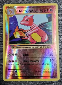 Pokemon TCG Charmeleon Evolutions 10/108 Reverse Holo Uncommon Card LP - Image 1