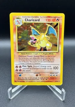 Pokemon TCG Charizard 4/102 Base Set Unlimited Holo Rare - Nintendo 1999 Card - Image 1