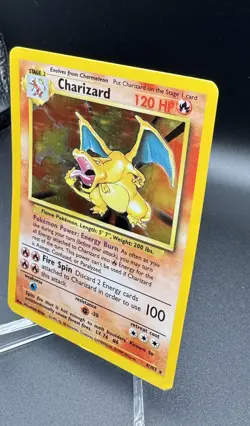 Pokemon TCG Charizard 4/102 Base Set Unlimited Holo Rare - Nintendo 1999 Card - Image 3