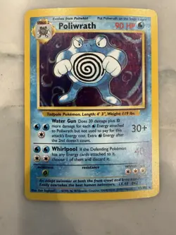 Poliwrath Base Set 13/102 Holo Rare 1999 Wizards Pokemon TCG Card - Image 1