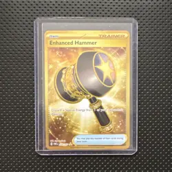 Pokemon Enhanced Hammer Trainer Item Secret Rare Holo Card 224/167 2024 - Image 1