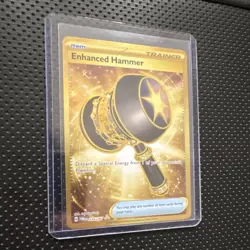 Pokemon Enhanced Hammer Trainer Item Secret Rare Holo Card 224/167 2024 - Image 3