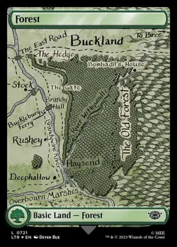 1 x Forest (0721) - Surge Foil - Universes Beyond: The Lord of the Rings: Tales - Image 1