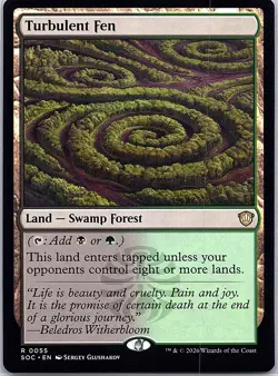 Turbulent Fen 55 Rare Commander: Secrets of Strixhaven Magic: The Gathering NM - Image 1