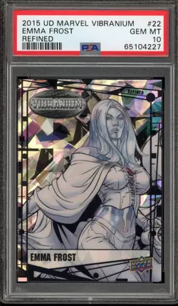 UD Marvel Vibranium Emma Frost Refined Serialized 88/99 #22 PSA 10 Gem Mint - Image 1