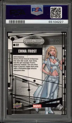 UD Marvel Vibranium Emma Frost Refined Serialized 88/99 #22 PSA 10 Gem Mint - Image 2
