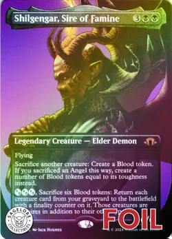 Shilgengar, Sire of Famine (Borderless) - Modern Horizons 3 (366) - NM Foil - Image 1