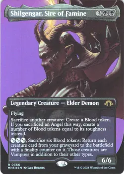 Shilgengar, Sire of Famine (Borderless) - Modern Horizons 3 (366) - NM Foil - Image 2
