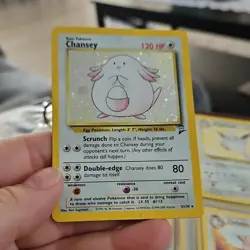 Pokemon Chansey Base Set 2 Holo Rare 3/130 120 HP Basic English Card - Image 2