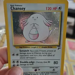 Pokemon Chansey Base Set 2 Holo Rare 3/130 120 HP Basic English Card - Image 4