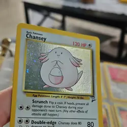 Pokemon Chansey Base Set 2 Holo Rare 3/130 120 HP Basic English Card - Image 5