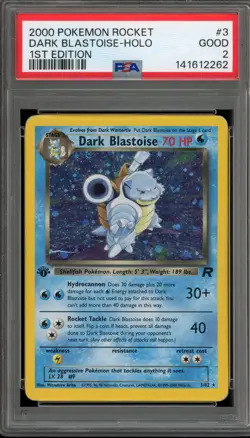 Pokemon Dark Blastoise Team Rocket 1st Edition Holo Rare #3 PSA 2 - Image 1