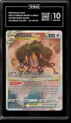 Pokemon Regigigas VSTAR Crown Zenith Galarian Gallery Full Alt Art #GG55 TAG 10 - Image 1