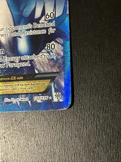Articuno EX Plasma Storm Full Art Card 132/135 DAMAGED Pokemon Card - Image 5