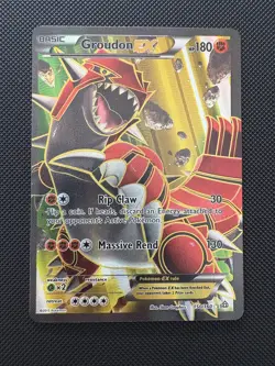 Pokemon TCG Groudon-EX Primal Clash Holo Card 150/160 Full Art NM - Image 1