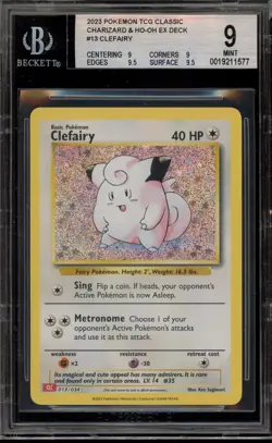 Pokemon Clefairy Classic Charizard & Ho-Oh ex Deck Holo #013 BGS 9 Mint - Image 1