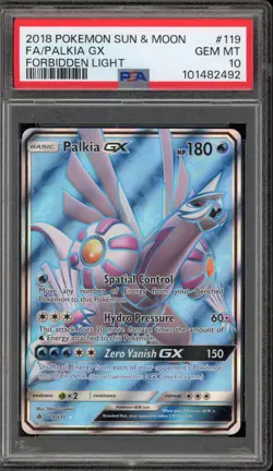 Pokemon Palkia GX Forbidden Light Full Art #119 PSA 10 Gem Mint - Image 1