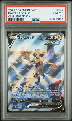 PSA 10 - ZERAORA V - 166/198 CHILLING REIGN POKEMON - Image 1