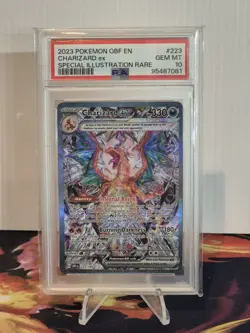 Pokemon Charizard ex SV03 Obsidian Flames Special Illustration Rare PSA 10 - Image 1