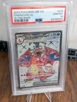 PSA 10.0 GEM - MT Charizard ex 215/197 Obsidian Flames Holofoil Pokemon TCG - Image 1
