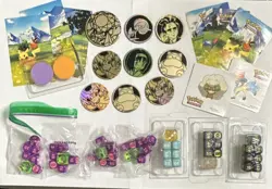Pokemon TCG Dice, Coins, & Stickers Lot - Image 1