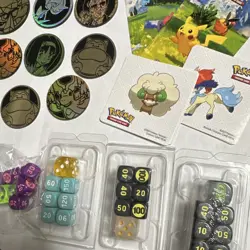 Pokemon TCG Dice, Coins, & Stickers Lot - Image 2