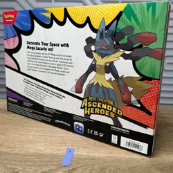 Pokemon TCG Ascended Heroes Premium Poster Collection Mega Lucario EX IN HAND - Image 2