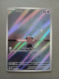 2023 Pokemon SV03 Obsidian Flames Full Alt Art Holo IR Cleffa 202/197 Near Mint - Image 1