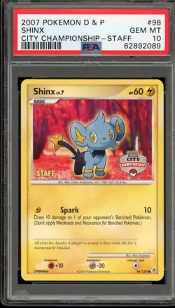 Pokemon Shinx STAFF City Championships Diamond & Pearl #98 PSA 10 Gem Mint - Image 1