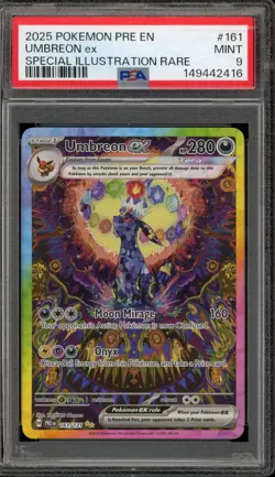 Pokemon Umbreon ex Prismatic Evolutions Special Illustration Rare #161 PSA 9 - Image 1