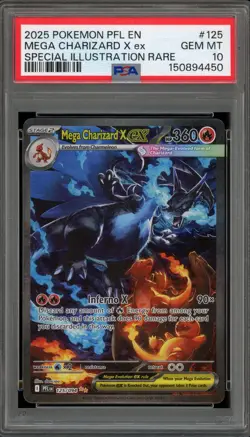 Pokemon Mega Charizard X ex Phantasmal Flames SIR #125 PSA 10 Gem Mint - Image 1